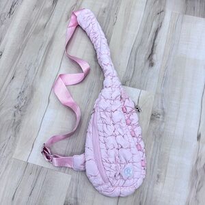 Pink Quilted Sling Bag